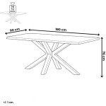 Jídelní stůl 180x90cm, mdf, old wood, HT-F4618 OLW