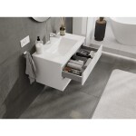 MEXEN/S - Orio koupelnová skříňka 80 cm s umyvadlem Otis, 2 zásuvky, bílá lesk 91A10-08047-2-BFF00-W18M00