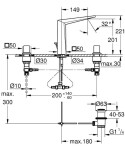 GROHE - Allure Brilliant Umyvadlová 3-otvorová baterie, chrom 20344000