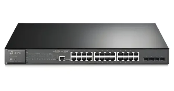 TP-Link JetStream / Spravovatelný switch / 28 portů Gigabit / L2+ / 24x PoE+ / 4x combo Gigabit SFP (SG3428MP)