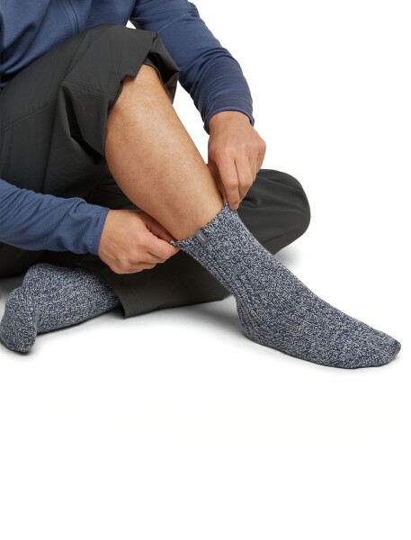 Unisex merino ponožky ICEBREAKER Unisex Merino Ski Lodge Crew, Dawn/Mid Navy/Undyed velikost: 36-42 (SM)