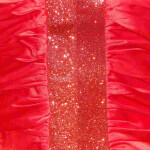 Dámské a společenské šaty zdobené pruhy krátké červené Červená XS model 15042346 - OEM