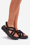 Dámské sandály na platformě se pásky černé Filamira 38