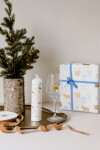 Bella Rose Adventní svíčka Zlaté prasátko, bílá barva, vosk