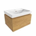 Koupelnová skříňka s umyvadlem SAT Feel 60x30x46 cm dub medový mat SATFEEL60DMU5 SATFEEL60DMU5