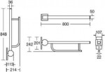 IDEAL STANDARD - Contour 21 Sklopné madlo, bílá S6360AC