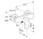 KLUDI - Renon Sprchová baterie, matná černá 428313975