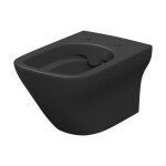 CERSANIT - Sada B575: závěsné WC HF LARGA čtverec CLEAN ON TS SLIM WRAP DUR SC EO antracit BOX S701-611