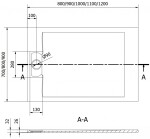 MEXEN - Otto obdélníková sprchová vanička SMC 90 x 80 cm, černá 4N708090