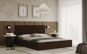 FRONTI Postel LIVO 180x200 hnědá s úložným prostorem