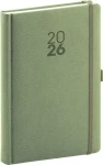 NOTIQUE Denní diář Diamante 2026 olivový / 15 x 21 cm (PGD-DA5DI-6710)