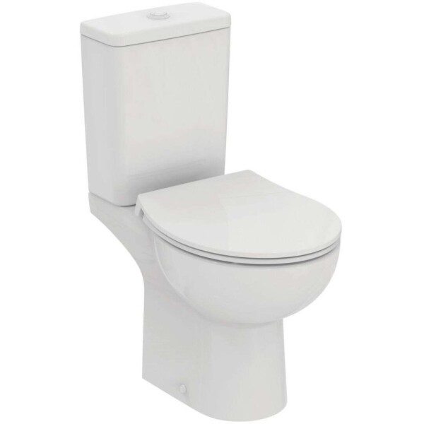 IDEAL STANDARD - Eurovit WC kombi se sedátkem SoftClose, vario odpad, spodní napouštění, RimLS+, bílá W007301