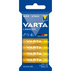Varta LONGLIFE AAA Folie 8 mikrotužková baterie AAA alkalicko-manganová 1200 mAh 1.5 V 8 ks