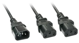 Lindy IEC Y-kabel C14 - 2x C13 černá / Napájecí kabel / 2 m (30039)
