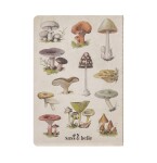 Sass & belle Notes Vintage Mushrooms A5, multi barva, papír