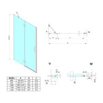 GELCO - TRINITY BLACK dveře do niky pravé, 1200 čiré sklo, GT1212CR-B GT1212CR-B