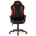 Herní křeslo, houpací mechanismus, černá látka, KA-G408 RED