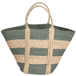Garden Trading Jutová taška Market Rosemary Stripe, zelená barva, textil