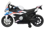 Mamido Dětská elektrická motorka BMW S1000RR bílo-modrá