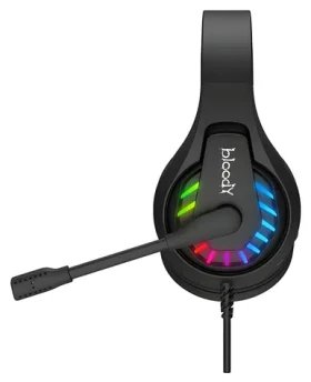 A4tech Bloody G230P černá / Herní sluchátka s mikrofonem / 7.1 / Mikrofon sklápěcí / RGB / 3.5mm jack + USB / 2 m (G230P-BK)
