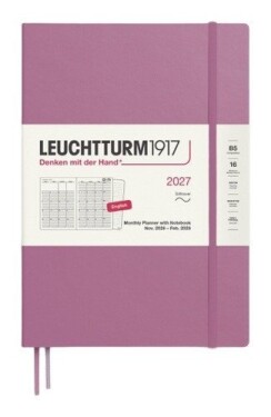 Měsíční plánovač & Zápisník Dusty Rose, Composition B5 2027, 16 Months, Softcover, anglicky