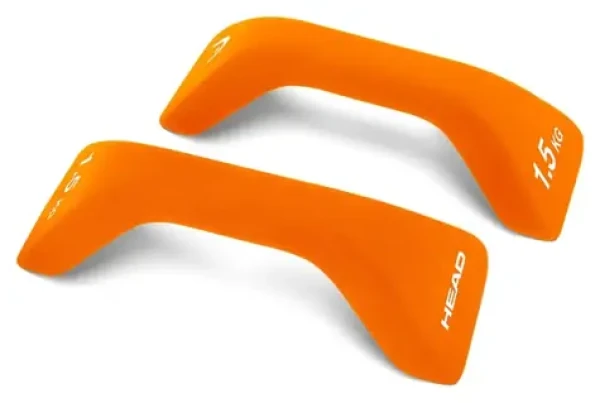 HEAD Činky s podpěrou na kliky 2×1,5 kg oranžové / Neoprenový povrch / Protiskluzová základna (HA188-3)