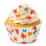 Cake star papírové košíčky na muffiny a cupcakes barevné 50x30 mm 100ks-vzor 8