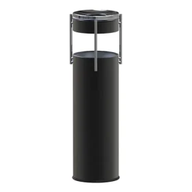 ALDA Prestige Pillar černá / Venkovní odpadkový koš s popelníkem / 15 l / lakovaná ocel