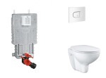 GROHE - Uniset Set předstěnové instalace, klozetu, sedátka SoftClose a tlačítka Arena Cosmopolitan, alpská bílá SANI15BB3104