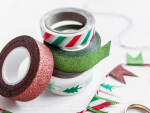Washi pásky - mix - Merry Xmas - 1 balení - 4 ks