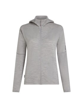 ICEBREAKER Wmns Merino 360 Realfleece Elemental LS Zip Hood, Metro Heather (vzorek) velikost: S