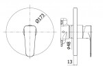 PAFFONI - Sly Baterie pod omítku pro 1 spotřebič, chrom SYBOX010CR