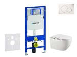 GEBERIT - Duofix Set předstěnové instalace, klozetu Gaia a sedátka softclose, tlačítko Sigma01, alpská bílá SANI11CA3121