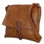 Trendy dámská koženková crossbody kabelka Mitta, hnědá