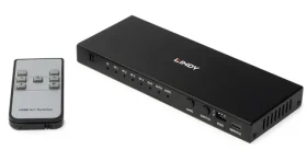 Lindy HDMI Switch 4-Port / KVM switch / 4x HDMI / 8K 60Hz / kov / černá (38386)