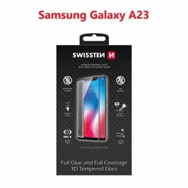SWISSTEN Ultra Durable 3D FULL GLUE Glass pro SAMSUNG A235F GALAXY A23 černá (64701902)