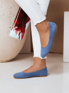 Dámské semišové baleríny MINIMALL modré FashionStreet ZY0671 37
