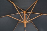 Rojaplast slunečník ROJA NAKLÁPĚCÍ WOOD 3m šedý