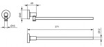 IDEAL STANDARD - IOM Držák ručníku, otočný, délka 37 cm, ocel A7651GN