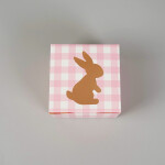 Cake star Velikonoční krabička kostka růžová 10x10x6,5 cm