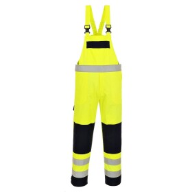 Kalhoty HI-VIS FR63 s laclem reflexní nehořlavé antistatické žluto - modrá S žluto-modré