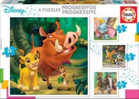 Puzzle Disney pohádky 4v1 (12,16,20,25 dílků)