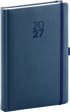NOTIQUE Diář 2027: Diamante - modrý, denní, 15 x 21 cm