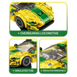 Mamido Stavebnice sportovní auto P1 GTR 368 dílů žluté