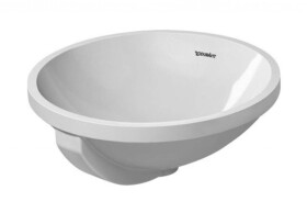 DURAVIT - Architec Umyvadlo, průměr 40 cm, s přepadem, bez otvoru pro baterii, bílá 0468400000