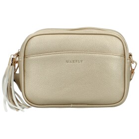 Stylová dámská koženková crossbody MaxFly Rozana, zlatá