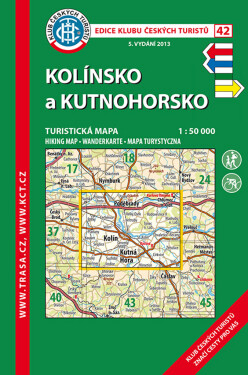 KČT 42 Kolínsko a Kutnohorsko 1:50 000 Turistická mapa, 1. vydání