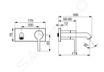 HANSA - Vantis Style Elektronická umyvadlová baterie, bateriové napájení, matná černá 5460220933