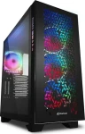 Sharkoon ELITE SHARK CA300H černá / RGB / ATX / 4x 120mm / bez zdroje / průhledná bočnice (4044951030156)