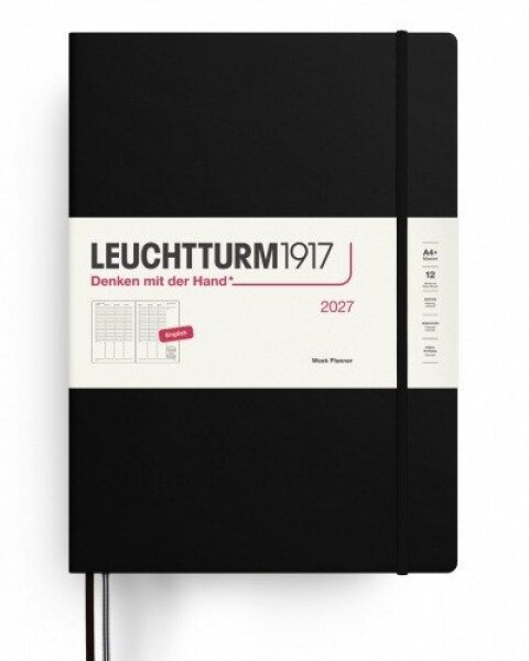 Týdenní plánovač Black, Master A4+ 2027, anglicky